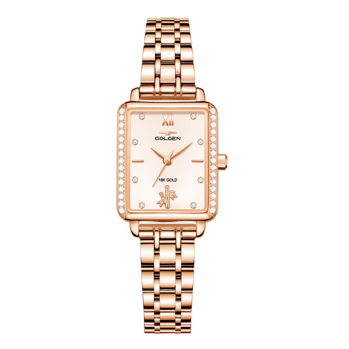 GOLGEN 9807 Luckey Square Quartz Watch